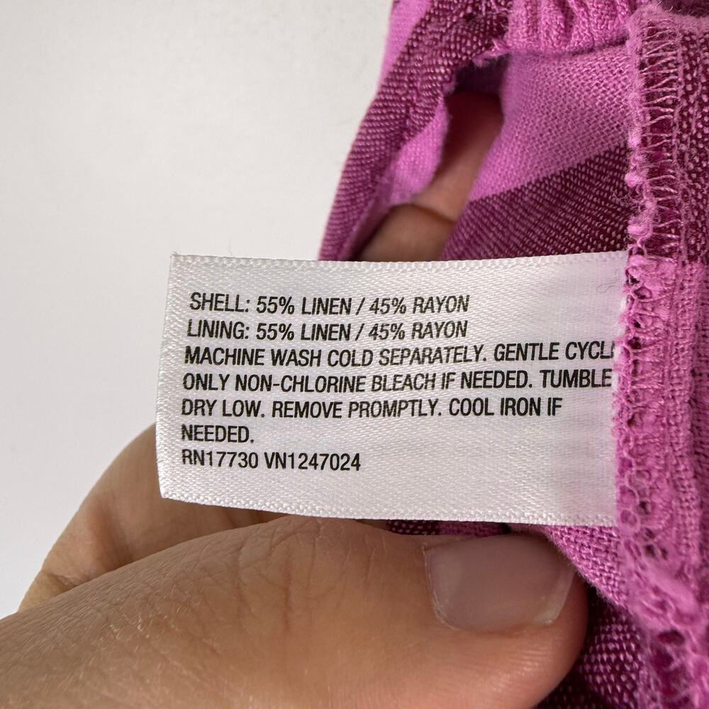 Target A new day crop top bralette purple pink stripe 1X - Picture 4 of 8